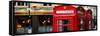 Red Telephone Booths - London - UK - England - United Kingdom - Europe - Panoramic Photography-Philippe Hugonnard-Framed Stretched Canvas