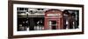 Red Telephone Booths - London - UK - England - United Kingdom - Europe - Panoramic Photography-Philippe Hugonnard-Framed Photographic Print