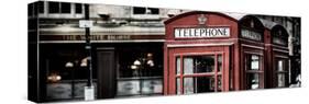 Red Telephone Booths - London - UK - England - United Kingdom - Europe - Panoramic Photography-Philippe Hugonnard-Stretched Canvas