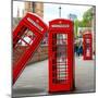 Red Telephone Booths - London - UK - England - United Kingdom - Europe - Square Format Photography-Philippe Hugonnard-Mounted Photographic Print