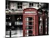 Red Telephone Booths - London - UK - England - United Kingdom - Europe - Vintage Photography-Philippe Hugonnard-Mounted Photographic Print