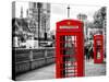 Red Telephone Booths - London - UK - England - United Kingdom - Europe-Philippe Hugonnard-Stretched Canvas