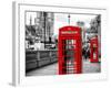 Red Telephone Booths - London - UK - England - United Kingdom - Europe-Philippe Hugonnard-Framed Photographic Print