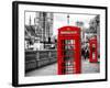 Red Telephone Booths - London - UK - England - United Kingdom - Europe-Philippe Hugonnard-Framed Photographic Print