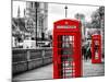 Red Telephone Booths - London - UK - England - United Kingdom - Europe-Philippe Hugonnard-Mounted Photographic Print