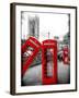 Red Telephone Booths - London - UK - England - United Kingdom - Europe-Philippe Hugonnard-Framed Photographic Print