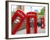 Red Telephone Booths - London - UK - England - United Kingdom - Europe-Philippe Hugonnard-Framed Photographic Print