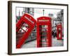 Red Telephone Booths - London - UK - England - United Kingdom - Europe-Philippe Hugonnard-Framed Photographic Print