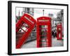 Red Telephone Booths - London - UK - England - United Kingdom - Europe-Philippe Hugonnard-Framed Photographic Print