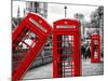 Red Telephone Booths - London - UK - England - United Kingdom - Europe-Philippe Hugonnard-Mounted Photographic Print