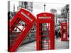 Red Telephone Booths - London - UK - England - United Kingdom - Europe-Philippe Hugonnard-Stretched Canvas