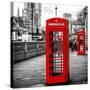 Red Telephone Booths - London - UK - England - United Kingdom - Europe-Philippe Hugonnard-Stretched Canvas