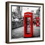 Red Telephone Booths - London - UK - England - United Kingdom - Europe-Philippe Hugonnard-Framed Photographic Print