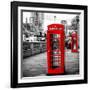 Red Telephone Booths - London - UK - England - United Kingdom - Europe-Philippe Hugonnard-Framed Photographic Print