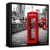 Red Telephone Booths - London - UK - England - United Kingdom - Europe-Philippe Hugonnard-Framed Stretched Canvas