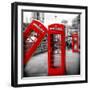 Red Telephone Booths - London - UK - England - United Kingdom - Europe-Philippe Hugonnard-Framed Photographic Print