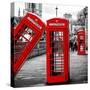 Red Telephone Booths - London - UK - England - United Kingdom - Europe-Philippe Hugonnard-Stretched Canvas