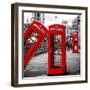 Red Telephone Booths - London - UK - England - United Kingdom - Europe-Philippe Hugonnard-Framed Photographic Print