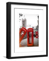 Red Telephone Booths - London - UK - England - United Kingdom - Europe-Philippe Hugonnard-Framed Art Print