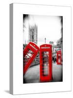 Red Telephone Booths - London - UK - England - United Kingdom - Europe-Philippe Hugonnard-Stretched Canvas