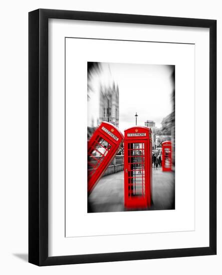 Red Telephone Booths - London - UK - England - United Kingdom - Europe-Philippe Hugonnard-Framed Art Print