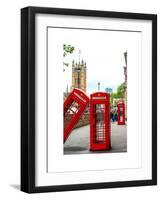 Red Telephone Booths - London - UK - England - United Kingdom - Europe-Philippe Hugonnard-Framed Art Print