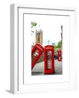 Red Telephone Booths - London - UK - England - United Kingdom - Europe-Philippe Hugonnard-Framed Art Print