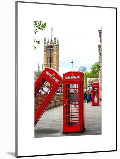 Red Telephone Booths - London - UK - England - United Kingdom - Europe-Philippe Hugonnard-Mounted Art Print