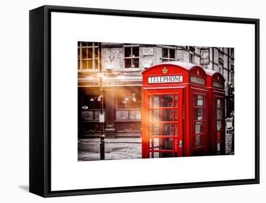 Red Telephone Booths - London - UK - England - United Kingdom - Europe-Philippe Hugonnard-Framed Stretched Canvas