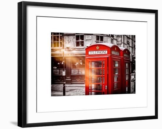 Red Telephone Booths - London - UK - England - United Kingdom - Europe-Philippe Hugonnard-Framed Art Print