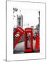 Red Telephone Booths - London - UK - England - United Kingdom - Europe-Philippe Hugonnard-Mounted Art Print