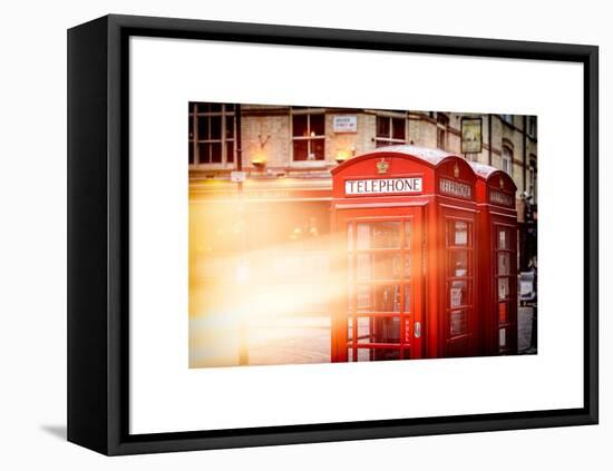 Red Telephone Booths - London - UK - England - United Kingdom - Europe-Philippe Hugonnard-Framed Stretched Canvas