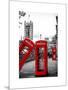 Red Telephone Booths - London - UK - England - United Kingdom - Europe-Philippe Hugonnard-Mounted Art Print