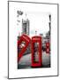 Red Telephone Booths - London - UK - England - United Kingdom - Europe-Philippe Hugonnard-Mounted Art Print