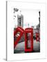 Red Telephone Booths - London - UK - England - United Kingdom - Europe-Philippe Hugonnard-Stretched Canvas