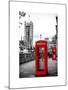 Red Telephone Booths - London - UK - England - United Kingdom - Europe-Philippe Hugonnard-Mounted Art Print