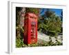 Red Telephone Box, Alameda Gardens, Gibraltar, Europe-Giles Bracher-Framed Photographic Print