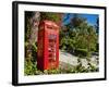 Red Telephone Box, Alameda Gardens, Gibraltar, Europe-Giles Bracher-Framed Photographic Print