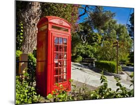 Red Telephone Box, Alameda Gardens, Gibraltar, Europe-Giles Bracher-Mounted Photographic Print