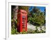 Red Telephone Box, Alameda Gardens, Gibraltar, Europe-Giles Bracher-Framed Photographic Print