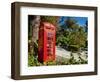 Red Telephone Box, Alameda Gardens, Gibraltar, Europe-Giles Bracher-Framed Photographic Print