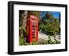 Red Telephone Box, Alameda Gardens, Gibraltar, Europe-Giles Bracher-Framed Photographic Print