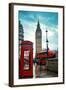 Red Telephone Box and Big Ben in Westminster in London.-Songquan Deng-Framed Photographic Print