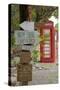 Red Telephone Box and Signs at Mama Pasta'S-Frank Fell-Stretched Canvas