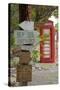 Red Telephone Box and Signs at Mama Pasta'S-Frank Fell-Stretched Canvas