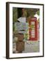 Red Telephone Box and Signs at Mama Pasta'S-Frank Fell-Framed Photographic Print