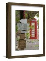 Red Telephone Box and Signs at Mama Pasta'S-Frank Fell-Framed Photographic Print