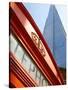 Red Telephone Box and the Shard, London, England, United Kingdom, Europe-Frank Fell-Stretched Canvas