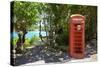 Red Telephone Box at Mama Pasta'S-Frank Fell-Stretched Canvas
