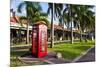 Red Telephone Box in Downtown Oranjestad, Capital of Aruba, ABC Islands, Netherlands Antilles-Michael Runkel-Mounted Photographic Print